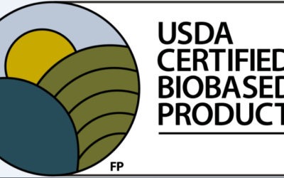 USDA Certified Biobased Adhesive Product Label with 98% Biobased Content