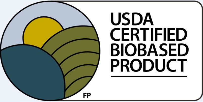 USDA Certified Biobased Adhesive Product Label with 98% Biobased Content