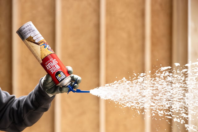 New Wide Spray Foam Sealant For Fast Application to Vertical and Horizontal Surfaces, Seams and Joints